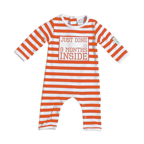 Just Done 9 Months Inside® New Born Baby Grow- Baby Shower Gift - Coming Home Outfit  by Lazy Baby®