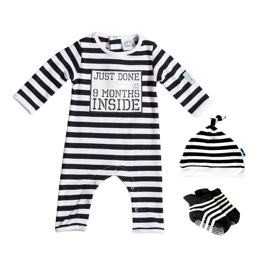 Newborn Baby Outfit Gift Set - Just Done 9 Months Inside® - Unisex Baby Gift by Lazy Baby® - Lazy Baby
