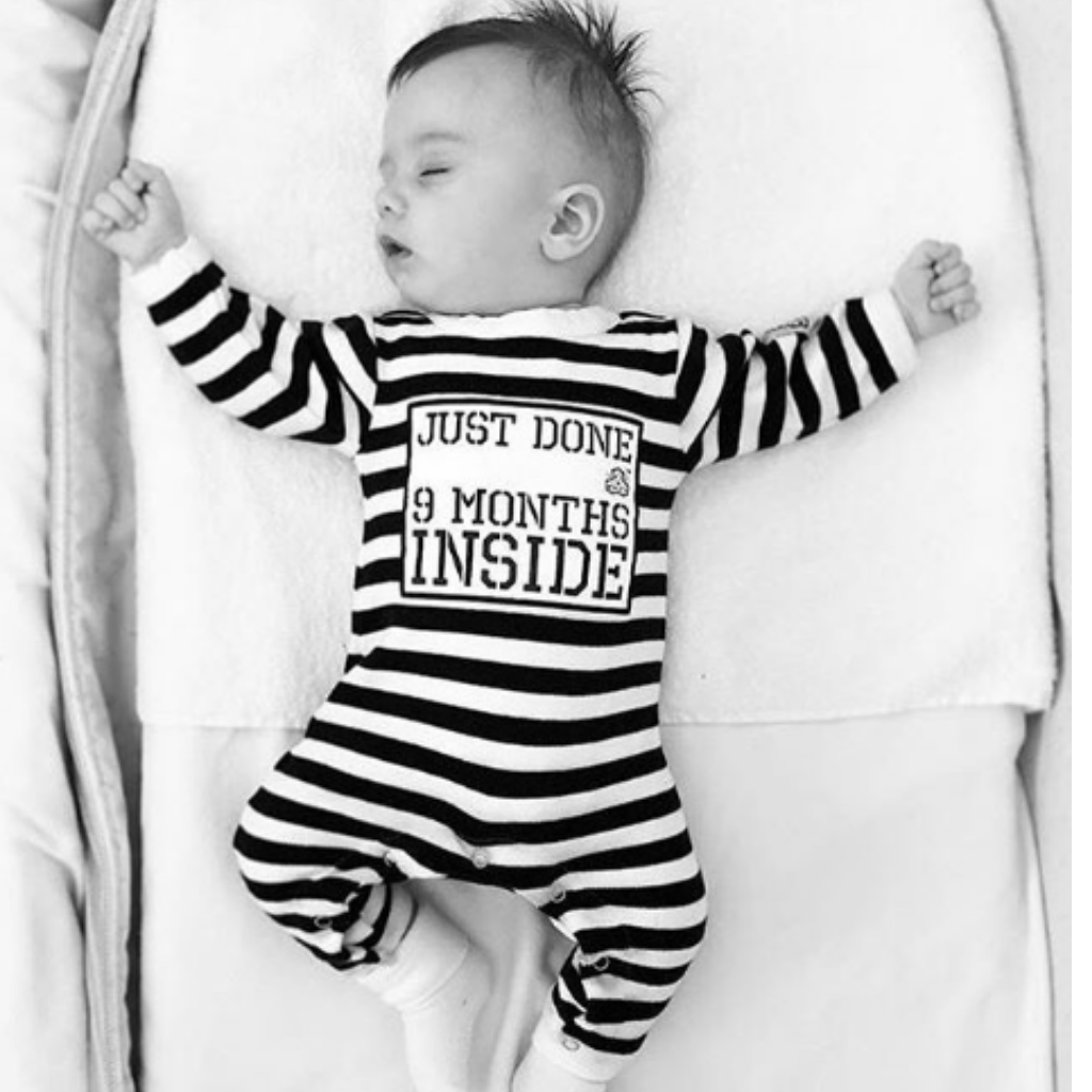 Just Done 9 Months Inside® New Born Baby Grow- Baby Shower Gift - Coming Home Outfit  by Lazy Baby®