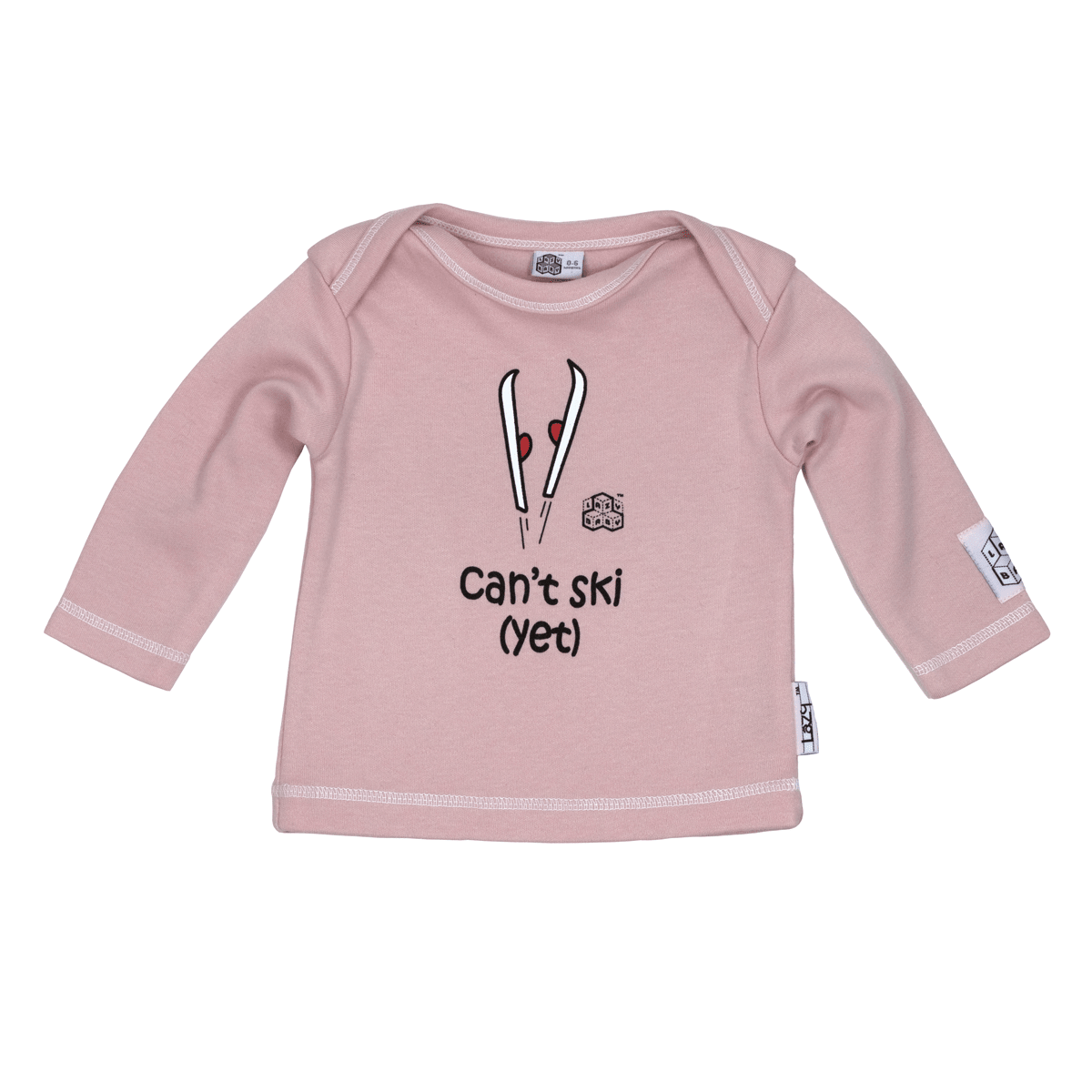Baby Gift for Skiers | Can't Ski Yet Baby T Shirt | Funny Newborn Gift for Skiing Parents - Lazy Baby