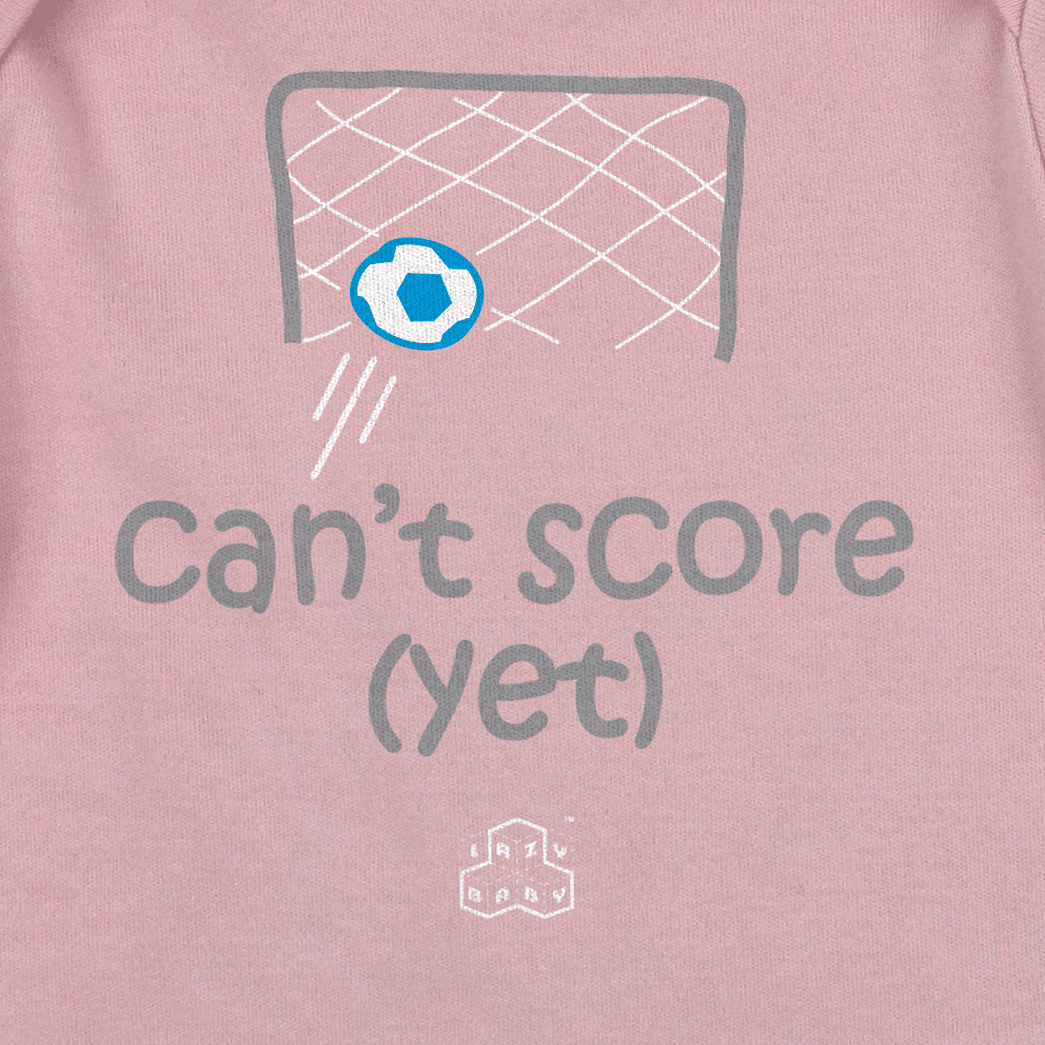 Baby Girl Gift for Football Parents | Can't Score Yet Baby T Shirt | Funny Newborn Gift - Lazy Baby