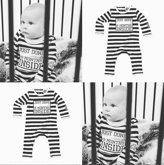 Best Baby Shower Gift - Just Done 9 Months Inside® baby grow by Lazy Baby®