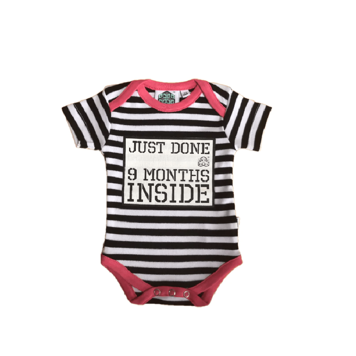 Just Done 9 Months Inside® Baby Girl Vest – Funny Newborn Bodysuit | Organic Cotton Baby Shower Gift - Lazy Baby