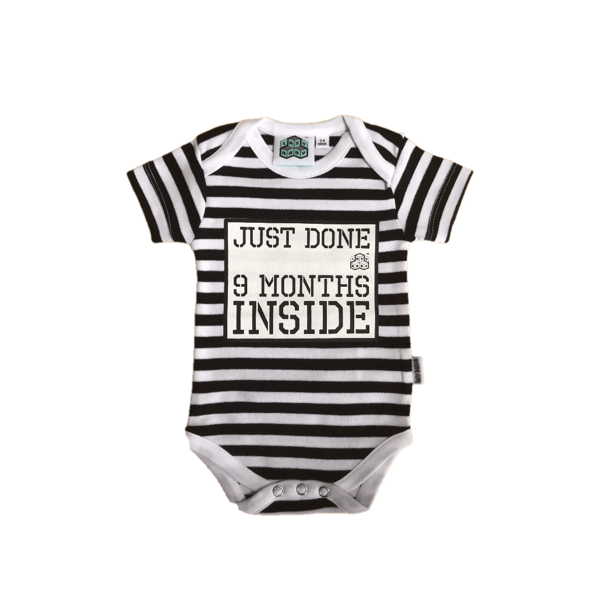 Just Done 9 Months Inside® - Funny Baby Shower Gift Bodysuit - Newborn Gift - Lazy Baby