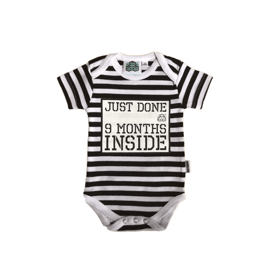 Just Done 9 Months Inside® - Funny Baby Shower Gift Bodysuit - Newborn Gift - Lazy Baby