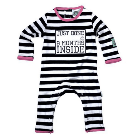 Just Done 9 Months Inside® New Born Baby Grow | Baby Shower Gift | New Baby Girl Gift Idea - Lazy Baby