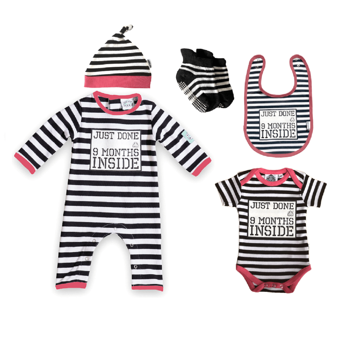 Office Baby Gift Collection - Newborn Baby Girl Layette Gift Set 5 Piece Clothing Bundle - Lazy Baby