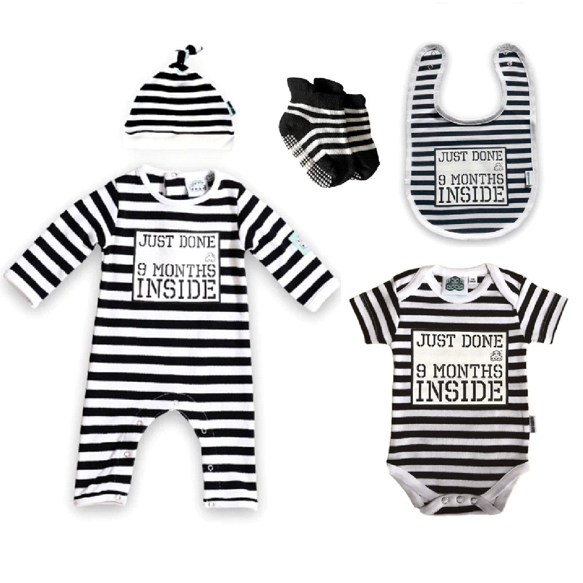Office Baby Gift Collection - Newborn Baby Layette Gift Set Unisex 5 Piece Clothing Bundle - Lazy Baby