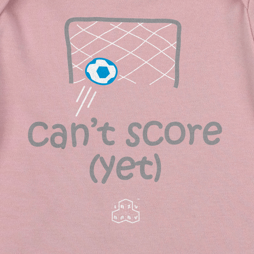 Newborn gift for footballers - Can't score yet - Lazy Baby