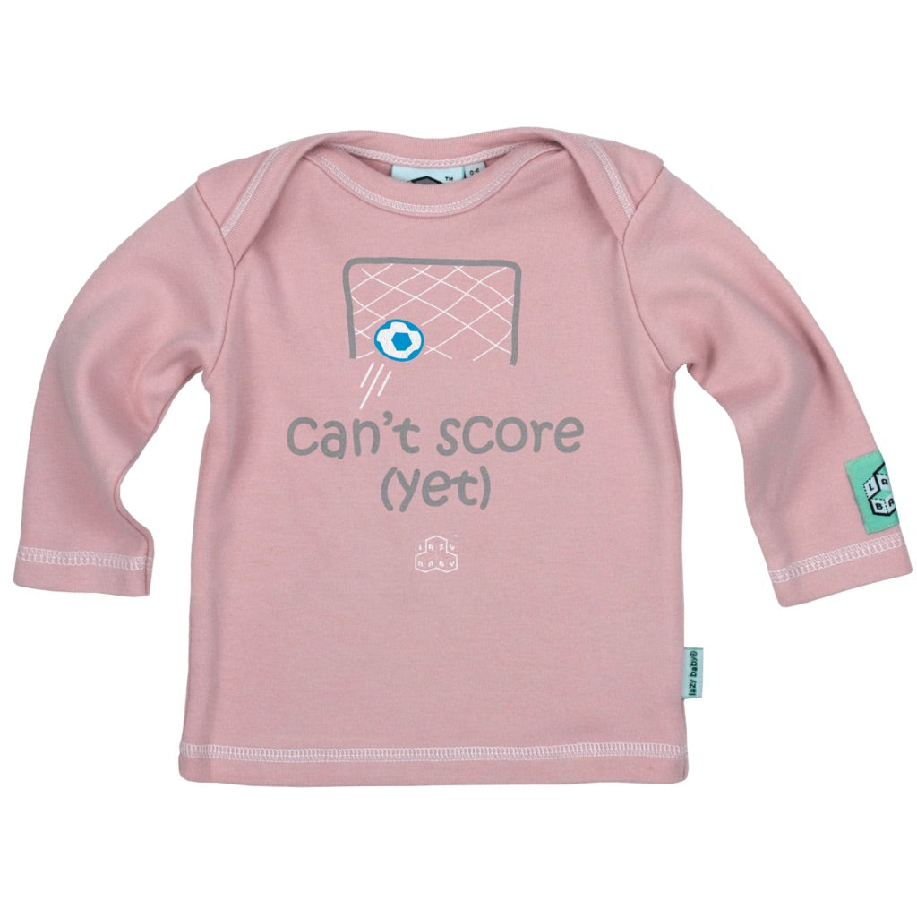 Newborn gift for footballers - Can't score yet - Lazy Baby