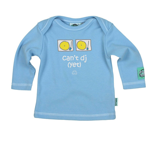 Baby Boy Gift for DJs | Can't DJ Yet Baby T Shirt | Funny Newborn Gift for Music Lovers - Lazy Baby