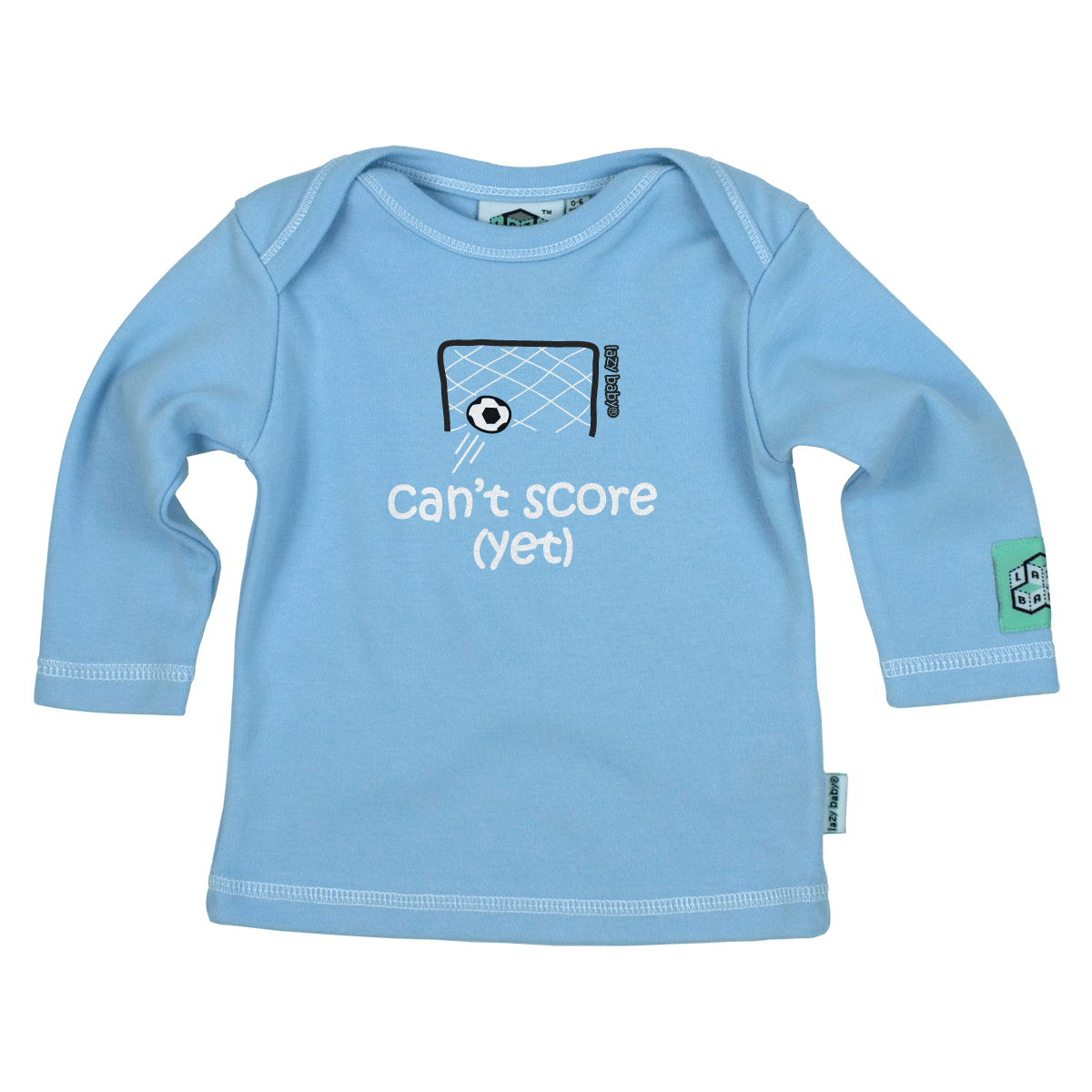 Baby Boy Gift for Football Parents | Can't Score Yet Baby T Shirt | Funny Newborn Gift - Lazy Baby