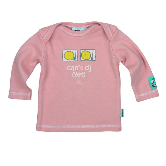 Baby Girl Gift for DJs | Can't DJ Yet Baby T Shirt | Funny Newborn Gift for Music Lovers - Lazy Baby