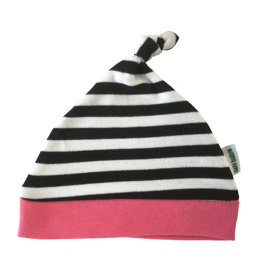 Lazy Baby Hat Black / White / Pink - Lazy Baby