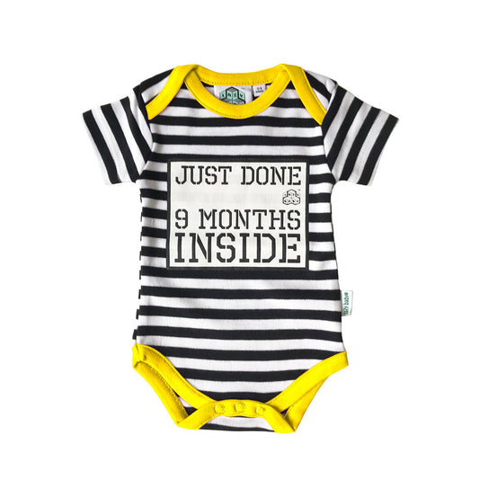 New Born Gift - Just Done 9 Months Inside® Vest | Funny Baby Bodysuit - Lazy Baby